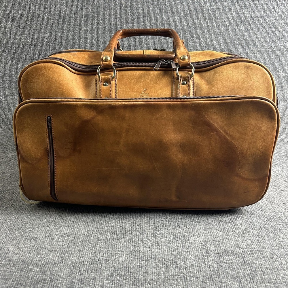 Renwick Brown 20" Leather Mens Suitcase Carry On Travel Luggage Canada Bag